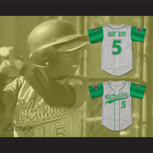 Raymond 'Ray Ray' Bennet 5 Kekambas Pinstriped Baseball Jersey with ARCHA and Duffy's Patches