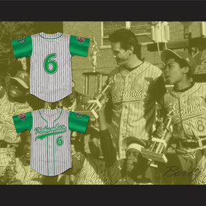 Player 6 Kekambas Baseball Jersey with ARCHA and Duffy's Patches