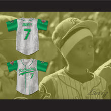 Load image into Gallery viewer, Andre 7 Kekambas Pinstriped Baseball Jersey with ARCHA and Duffy&#39;s Patches