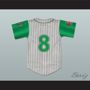 Kofi Evans 8 Kekambas Baseball Jersey with ARCHA and Duffy's Patches