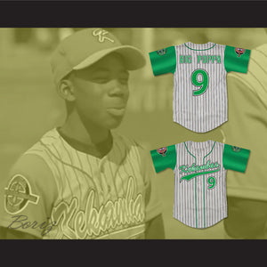 Miles Pennfield II 'Big Poppa' 9 Kekambas Pinstriped Baseball Jersey with ARCHA and Duffy's Patches