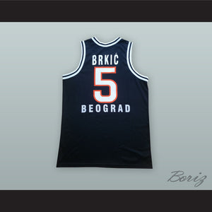 Haris Brkic 5 KK Partizan Belgrade Black Basketball Jersey