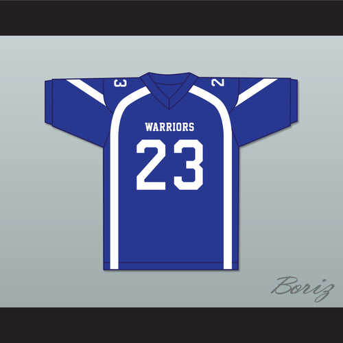 Harlan Haire 23 Liberty Christian School Warriors Blue Football Jersey