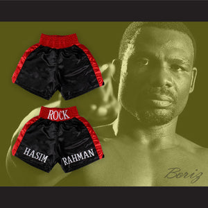 Hasim 'The Rock' Rahman Black and Red Boxing Shorts