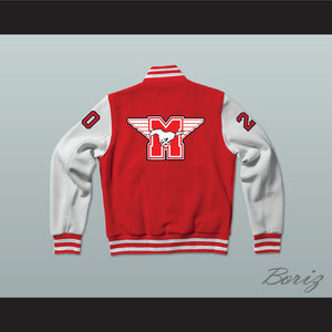 Heaver 20 Hamilton Mustangs Varsity Letterman Jacket-Style Sweatshirt