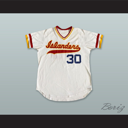 Hediberto Vargas 30 Hawaii Islanders White Baseball Jersey