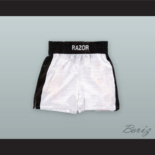 Load image into Gallery viewer, Henry &#39;Razor&#39; Sharp White Boxing Shorts