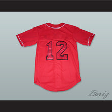 Load image into Gallery viewer, Hicktown 12 Red Baseball Jersey