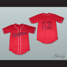 Load image into Gallery viewer, Hicktown 12 Red Baseball Jersey