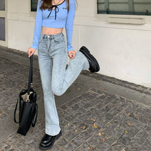 Load image into Gallery viewer, High Waist Loose Comfortable Jeans For Women Wide Leg Pants Elastic Fashion Boyfriend Style Denim Pants Trousers Plus Size
