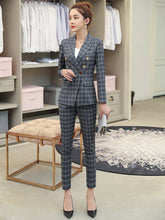 Load image into Gallery viewer, High quality professional women's suits large size S-4XL 2019 autumn and winter new slim full-sleeve blazer Slim trouser suit