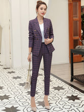 Load image into Gallery viewer, High quality professional women's suits large size S-4XL 2019 autumn and winter new slim full-sleeve blazer Slim trouser suit