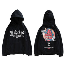 Load image into Gallery viewer, Hip Hop Mens Hoodie Sweatshirt Ghost Chinese Charater Print Harajuku Hoodie Streetwear 2019 Autumn Casual Black Pullover Cotton