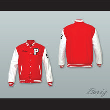 Load image into Gallery viewer, Hodges 8 Putnam Badgers High School Red Wool and White Lab Leather Varsity Letterman Jacket