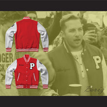 Load image into Gallery viewer, Hodges 8 Putnam Badgers High School Red Varsity Letterman Jacket-Style Sweatshirt The Turkey Bowl