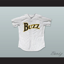 Load image into Gallery viewer, Hog Ellis 4 Buzz White Pinstriped Baseball Jersey Major League: Back to the Minors