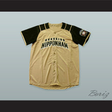 Load image into Gallery viewer, Kohei Arihara 16 Hokkaido Nippon-Ham Fighters Button Down Tan Baseball Jersey with Patch