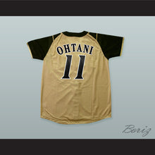 Load image into Gallery viewer, Shohei Otani 11 Hokkaido Nippon-Ham Fighters Button Down Tan Baseball Jersey with Patch
