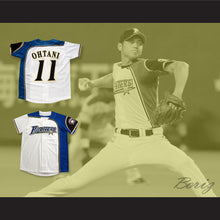 Load image into Gallery viewer, Shohei Otani 11 Hokkaido Nippon-Ham Fighters Button Down White Baseball Jersey with Patch