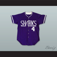 Load image into Gallery viewer, Honolulu Sharks 4 Purple Button Down Baseball Jersey