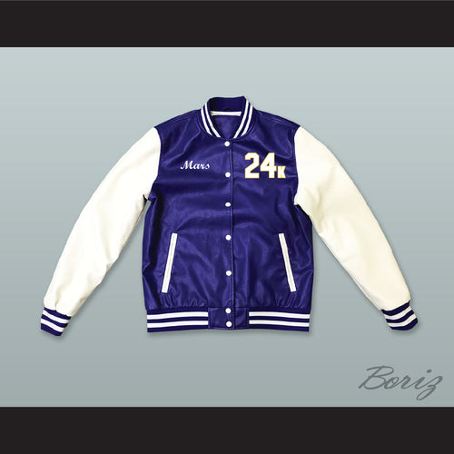 Hooligans Blue and White Lab Leather Varsity Letterman Jacket 1