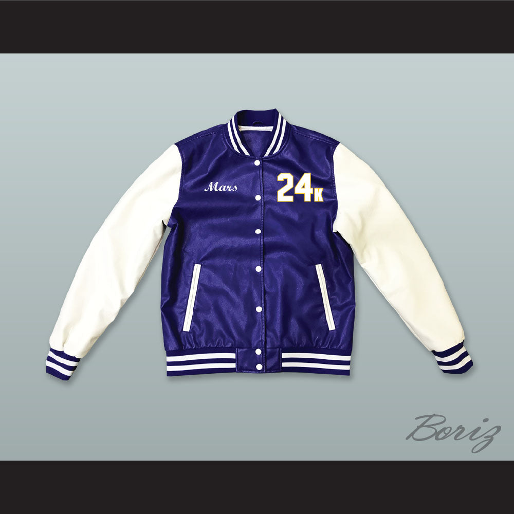Hooligans Blue and White Lab Leather Varsity Letterman Jacket 1