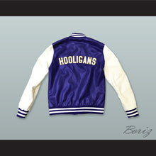 Load image into Gallery viewer, Hooligans Blue and White Lab Leather Varsity Letterman Jacket 1