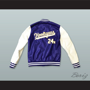 Hooligans Blue and White Lab Leather Varsity Letterman Jacket 2