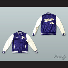Load image into Gallery viewer, Hooligans Blue and White Lab Leather Varsity Letterman Jacket 2