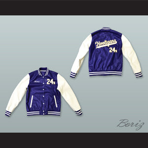 Hooligans Blue and White Lab Leather Varsity Letterman Jacket 2