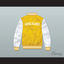 Load image into Gallery viewer, Bruno Mars 24K Hooligans Yellow/ White Varsity Letterman Satin Bomber Jacket 1