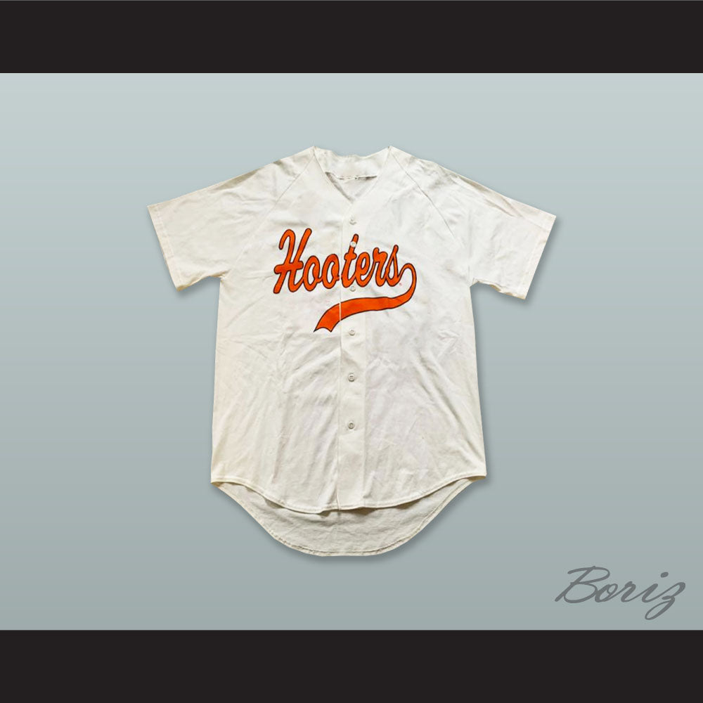Hooters White Button Down Baseball Jersey