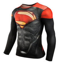 Load image into Gallery viewer, Hot Sale Fitness MMA Compression Shirt Men Anime Bodybuilding Long Sleeve Workout 3D Superman Punisher T Shirt Tops Tees