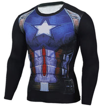 Load image into Gallery viewer, Hot Sale Fitness MMA Compression Shirt Men Anime Bodybuilding Long Sleeve Workout 3D Superman Punisher T Shirt Tops Tees