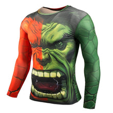 Load image into Gallery viewer, Hot Sale Fitness MMA Compression Shirt Men Anime Bodybuilding Long Sleeve Workout 3D Superman Punisher T Shirt Tops Tees