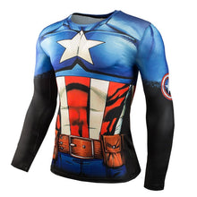 Load image into Gallery viewer, Hot Sale Fitness MMA Compression Shirt Men Anime Bodybuilding Long Sleeve Workout 3D Superman Punisher T Shirt Tops Tees