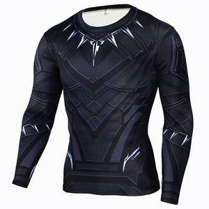 Hot Sale Fitness MMA Compression Shirt Men Anime Bodybuilding Long Sleeve Workout 3D Superman Punisher T Shirt Tops Tees