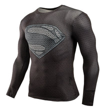 Load image into Gallery viewer, Hot Sale Fitness MMA Compression Shirt Men Anime Bodybuilding Long Sleeve Workout 3D Superman Punisher T Shirt Tops Tees