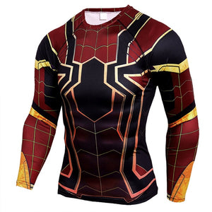 Hot Sale Fitness MMA Compression Shirt Men Anime Bodybuilding Long Sleeve Workout 3D Superman Punisher T Shirt Tops Tees