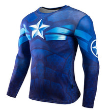 Load image into Gallery viewer, Hot Sale Fitness MMA Compression Shirt Men Anime Bodybuilding Long Sleeve Workout 3D Superman Punisher T Shirt Tops Tees