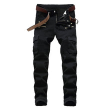 Load image into Gallery viewer, Hot Sale Skinny Biker Moto Jeans Men Ripped Jeans Pleated Designer Motorcycle Leisure Trousers Jeans Denim Pants Men's Jeans