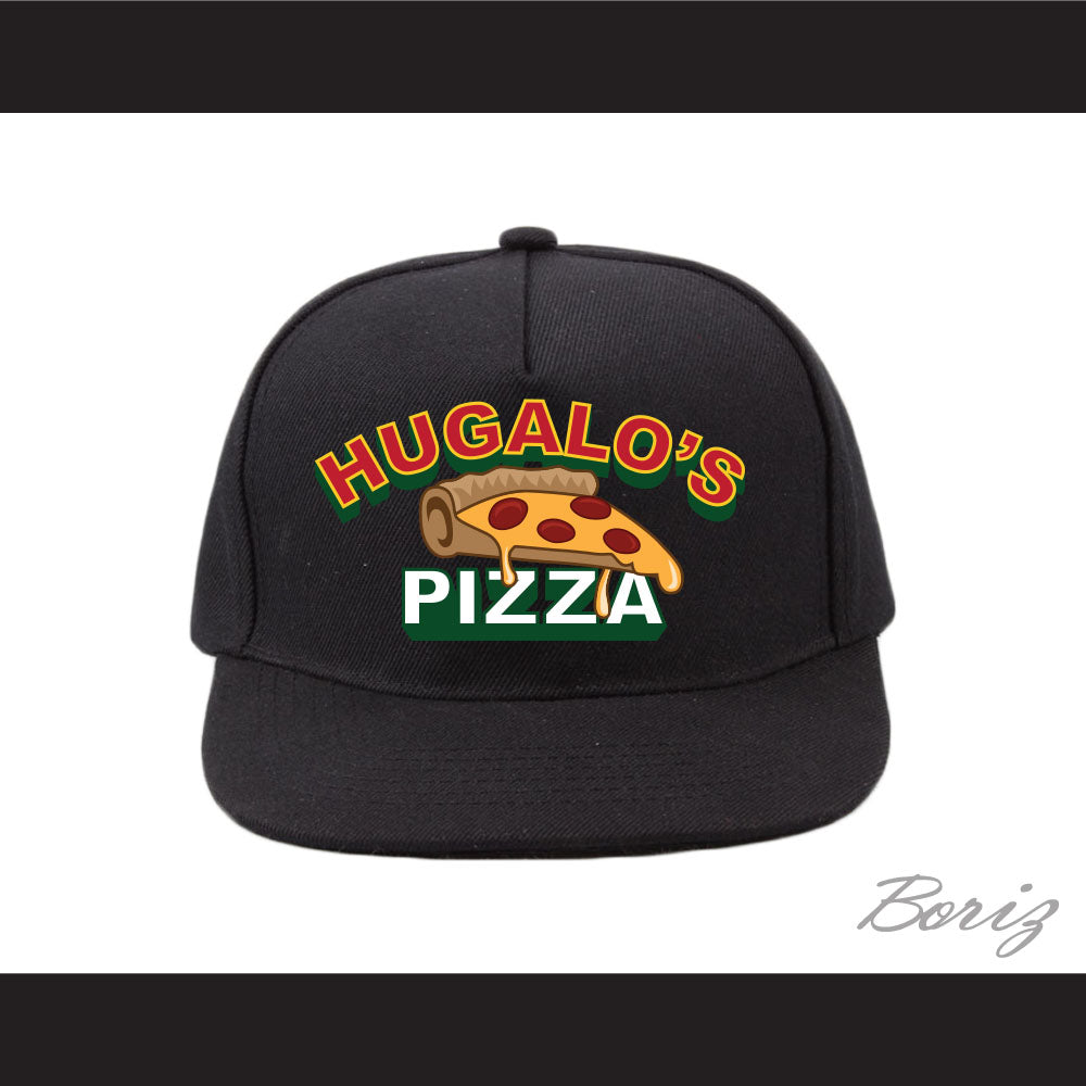 Ricky Bobby Hugalo's Pizza Logo 4 Black Baseball Hat