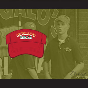 Hugalo's Pizza Logo 1 Red Baseball Visor Hat