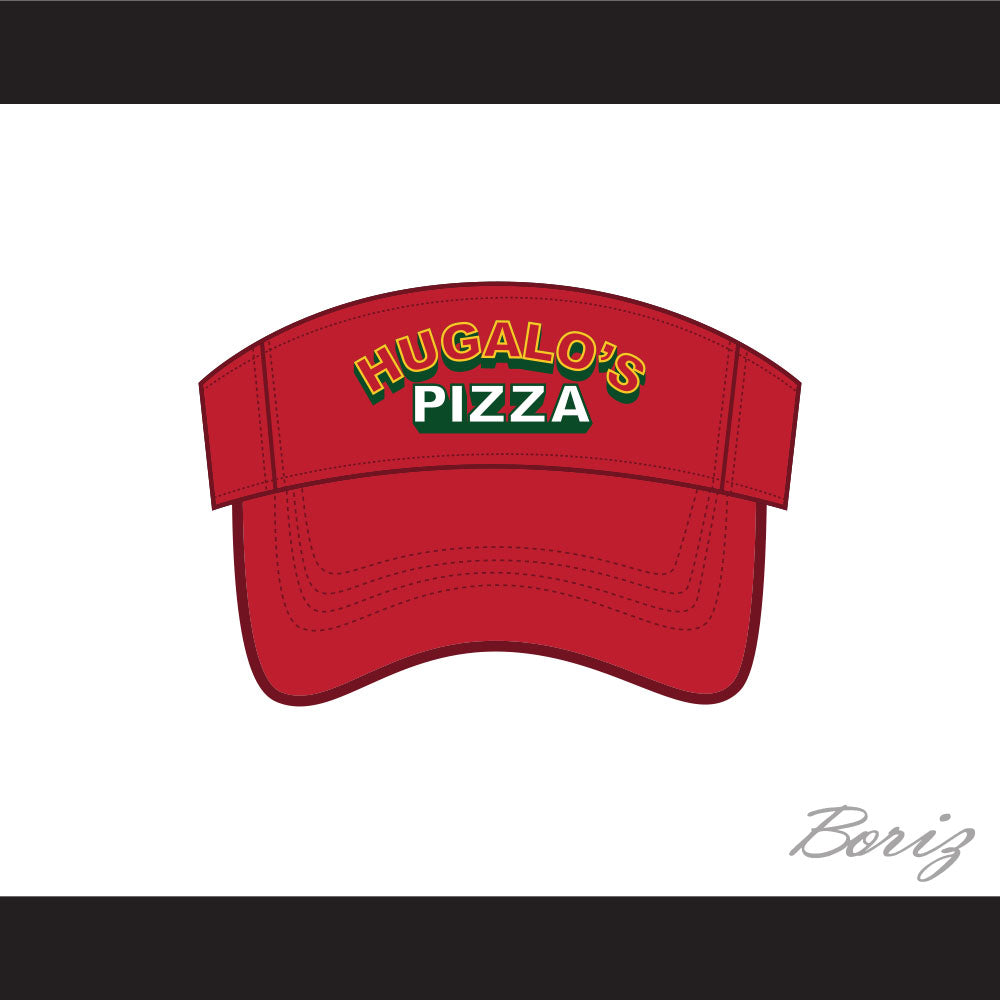 Hugalo's Pizza Logo 2 Red Baseball Visor Hat