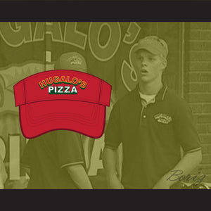 Hugalo's Pizza Logo 2 Red Baseball Visor Hat