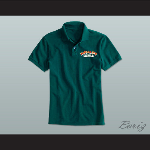 Ricky Bobby Hugalo's Pizza Logo 1 Dark Green Polo Shirt