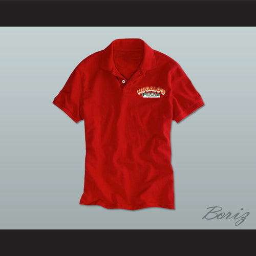 Ricky Bobby Hugalo's Pizza Logo 1 Red Polo Shirt