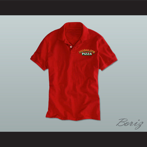 Ricky Bobby Hugalo's Pizza Logo 2 Red Polo Shirt