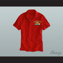 Load image into Gallery viewer, Ricky Bobby Hugalo&#39;s Pizza Logo 4 Red Polo Shirt