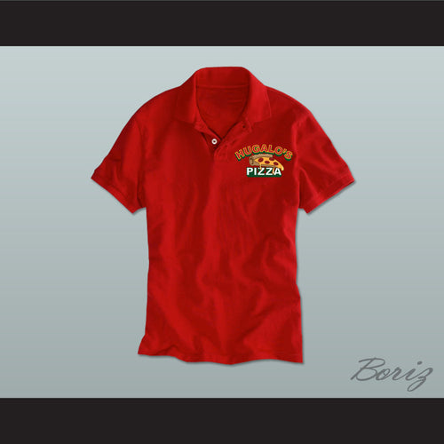 Ricky Bobby Hugalo's Pizza Logo 4 Red Polo Shirt